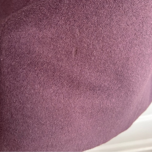 Vintage Double-Breasted Dark Plum/Brown Wool Coat by Original Good Elegance Sz 7 - Picture 5 of 6